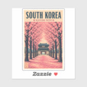 韓国 桜 イラスト 旅行アート シール (シート)