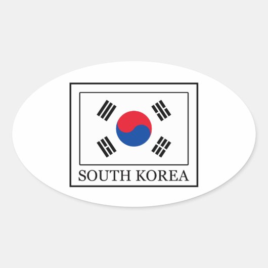 韓国 楕円形シール (正面)