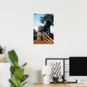 韓国・済州島の祖父像 ポスター (ホームオフィス)