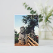 韓国・済州島の祖父像 ポストカード (スタンド正面)