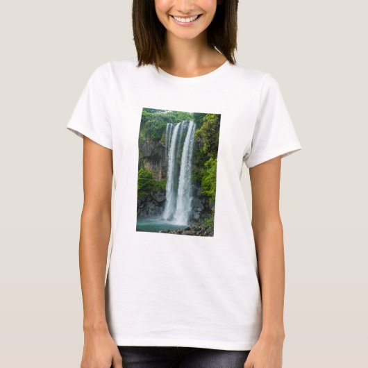 韓国　済州島　正房瀑布 Tシャツ (正面)