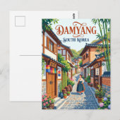 韓国 潭陽の竹林の路地 ポストカード (正面/裏面)