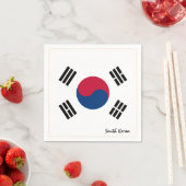 韓国・韓国国旗のパーティーファッション/スポーツファン スタンダードカクテルナプキン (インサイチュ)
