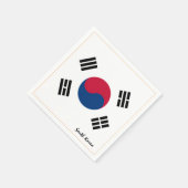 韓国・韓国国旗のパーティーファッション/スポーツファン スタンダードカクテルナプキン (角)