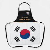 韓国・韓国国旗の味/料理 エプロン (正面)