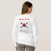 韓国 韓国国旗 赤 個人名 入り Tシャツ (裏面フル)