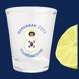 韓国（韓国）エンジェル・ハヌカーパーソナライズされた国旗 ショットグラス