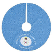 韓国（韓国）エンジェル・ハヌカーパーソナライズされた国旗 ブラッシュドポリエステルツリースカート (正面)