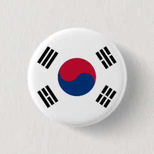 韓国（韓国）フラグ 缶バッジ