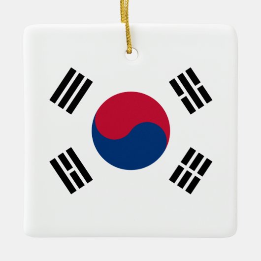韓国(韓国)国旗 セラミックオーナメント (正面)