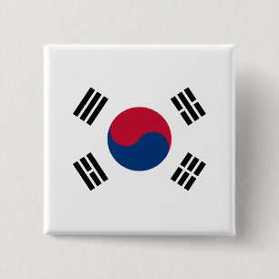 韓国（韓国）国旗 缶バッジ