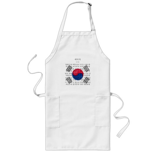 韓国 – 애국가 ロングエプロン (正面)