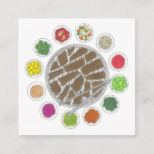 韓国BBQバーベキューフードレストランカテラーシェフ スクエア名刺 (正面)