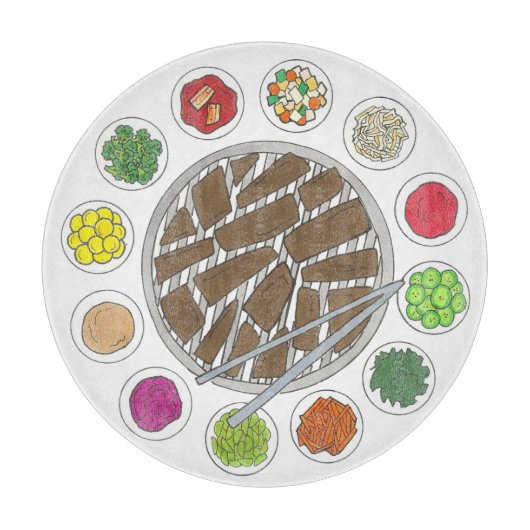 韓国BBQバーベキューローストブルゴギバンチャンフード カッティングボード (正面)