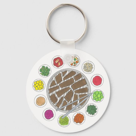 韓国BBQバーベキューローストブルゴギバンチャンフード キーホルダー (正面)