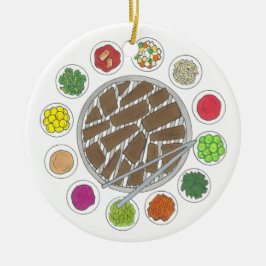 韓国BBQバーベキューローストブルゴギバンチャンフード セラミックオーナメント