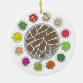 韓国BBQバーベキューローストブルゴギバンチャンフード セラミックオーナメント (裏面)