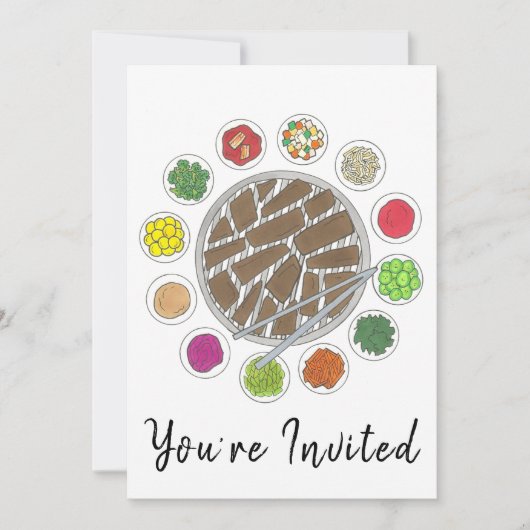 韓国BBQバーベキューローストブルゴギバンチャンフード 招待状 (正面)