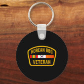 韓国Bbq退役軍人おもしろいフードラバージムチートデイ キーホルダー (正面)