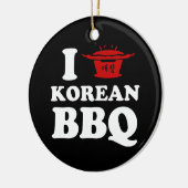 韓国BBQ(고기구이)ピンポンボールが大好き セラミックオーナメント (左)