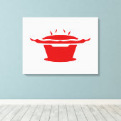 韓国BBQ(고기구이)標識 キャンバスプリント (インサイチュ (ウッドフロア))