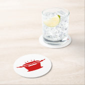 韓国BBQ(고기구이)標識 ラウンドペーパーコースター (インサイチュ)