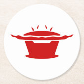 韓国BBQ(고기구이)標識 ラウンドペーパーコースター (正面)