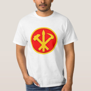 韓国DPRK北朝鮮の紋章のWPKの労働者党 Tシャツ