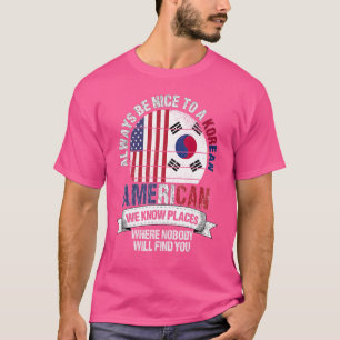韓国Fの場所を知っている韓国系アメリカ人 Tシャツ