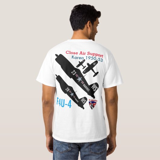 韓国Warkites F4u-4の海賊 Tシャツ (裏面フル)