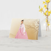 韓女 カード (黄色い花)