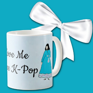 韓宝ポップ・アートののK-Korean Girl コーヒーマグカップ