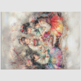 韓服を着た韓国の子どもたちを切り離す 薄葉紙