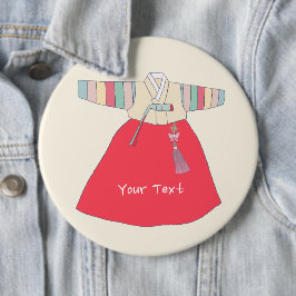 韓服한복伝統的韓国服 缶バッジ