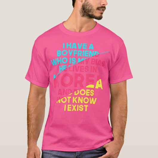 韓流ボーイフレンド K-Pop 推し Tシャツ (正面)