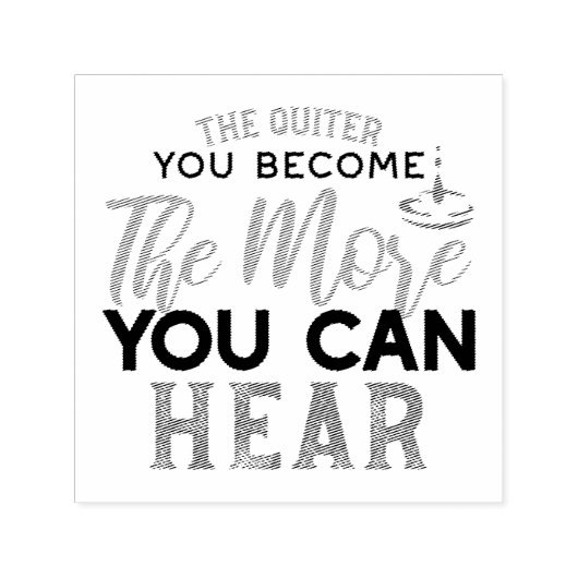 音が聞こえるほど引用文 セルフインキングスタンプ (デザイン)