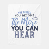 音が聞こえるほど引用文 フリースブランケット (正面)