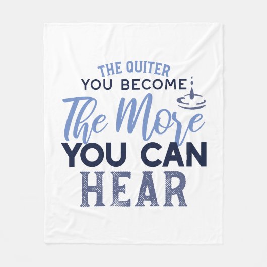 音が聞こえるほど引用文 フリースブランケット (正面)