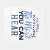 音が聞こえるほど引用文 フリースブランケット (正面(横))