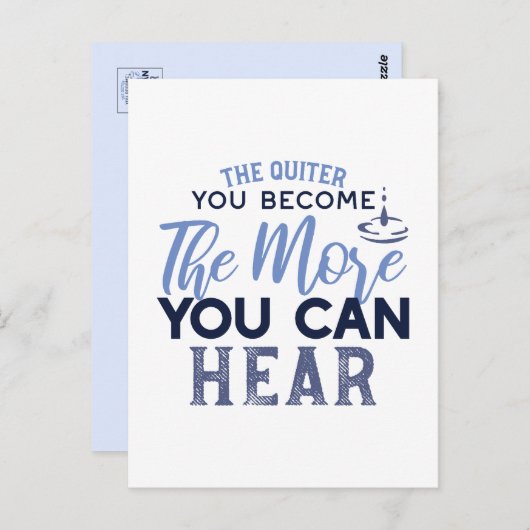 音が聞こえるほど引用文 ポストカード (正面/裏面)