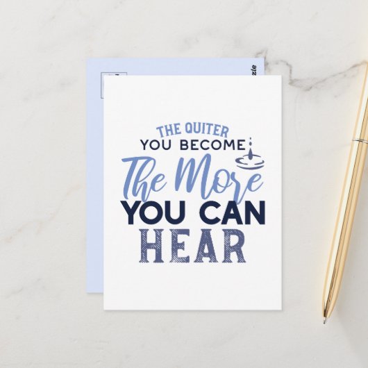 音が聞こえるほど引用文 ポストカード (正面/裏面インサイチュ)