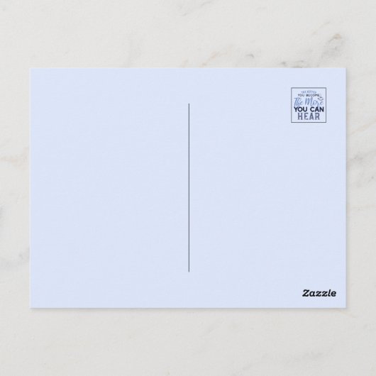 音が聞こえるほど引用文 ポストカード (裏面)