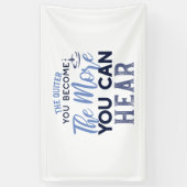 音が聞こえるほど引用文 横断幕 (縦)