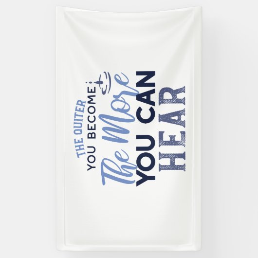 音が聞こえるほど引用文 横断幕 (縦)