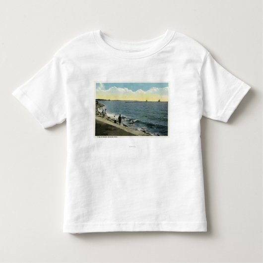 音の海浜公園の眺め トドラーTシャツ (正面)