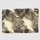 音の衝撃と奇妙な抽象芸術モザイク ゴルフタオル (横)