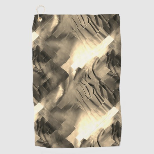 音の衝撃と奇妙な抽象芸術モザイク ゴルフタオル (正面)