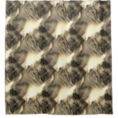 音の衝撃と奇妙な抽象芸術モザイク シャワーカーテン (正面)