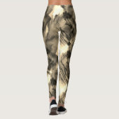 音の衝撃と奇妙な抽象芸術モザイク レギンス (裏面)