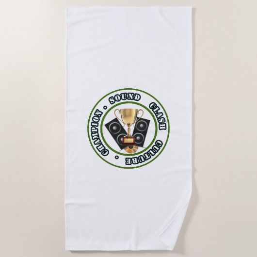 音の衝突 – ビーチタオル (正面)